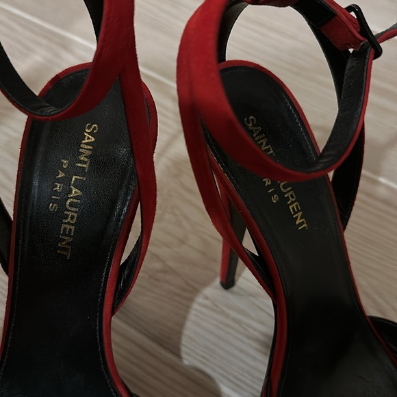 Saint Laurent red high heels size 37.5 - Picture 5 of 5